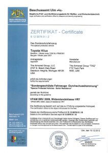 Certifications ZERTIFIKATE Certificate