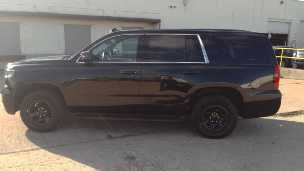 TAG Armored Chevrolet Tahoe Side View Black Bullet Proof