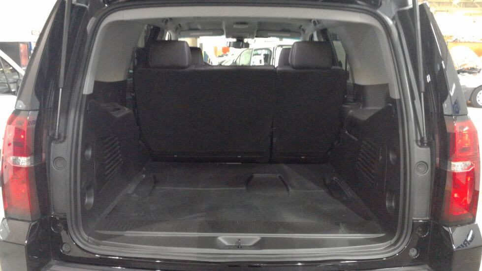 TAG Armored Chevrolet Tahoe Rear Hatch Open Cargo Interior Space