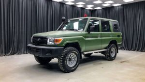 Green Armored Toyota S U V