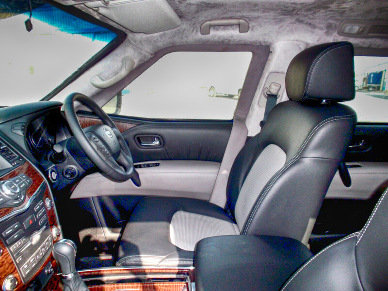 TAG Interior of bulletproof Nissan Armada SUV