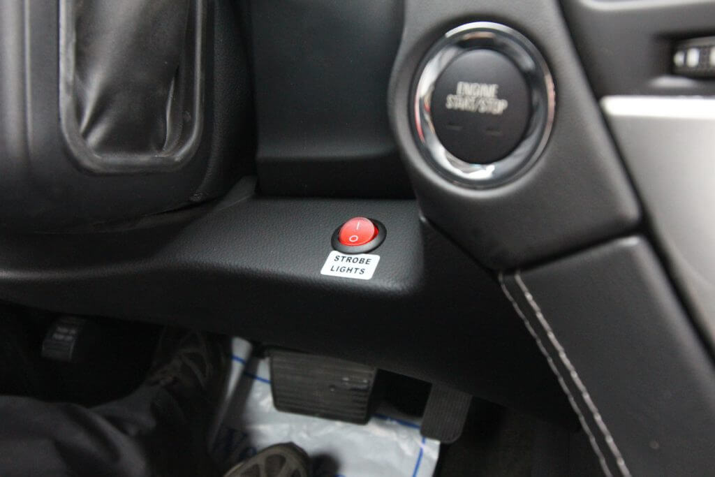 TAG Discreet Armored Suburban Strobe Lights Button Next Steering Wheel