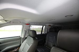 TAG Discreet Armored Suburban Interior Seats Roof View Red Lights