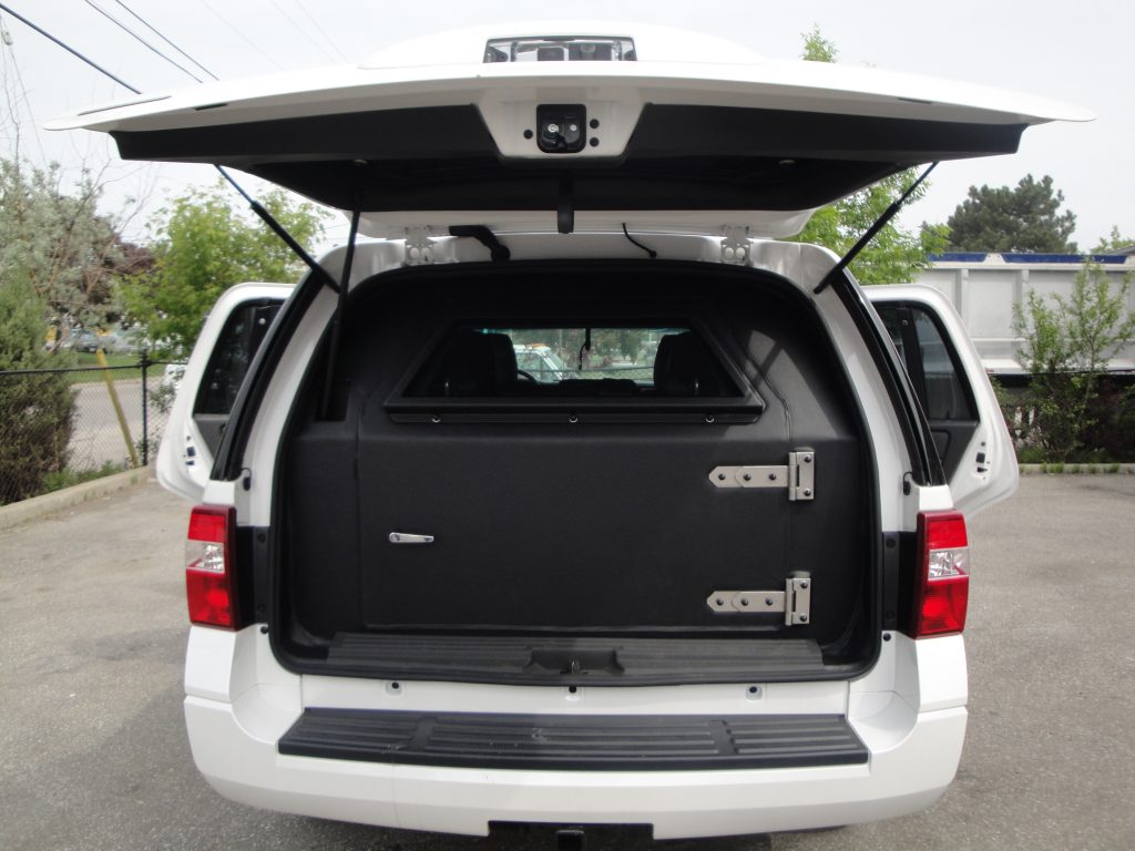 TAG Interior trunk space in armored Ford Expedition SUV passenger vehicle