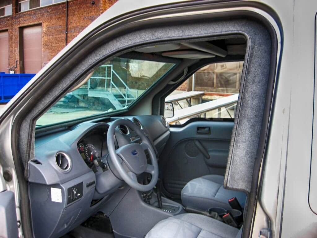 TAG Interior of bulletproof Ford Transit Connect van