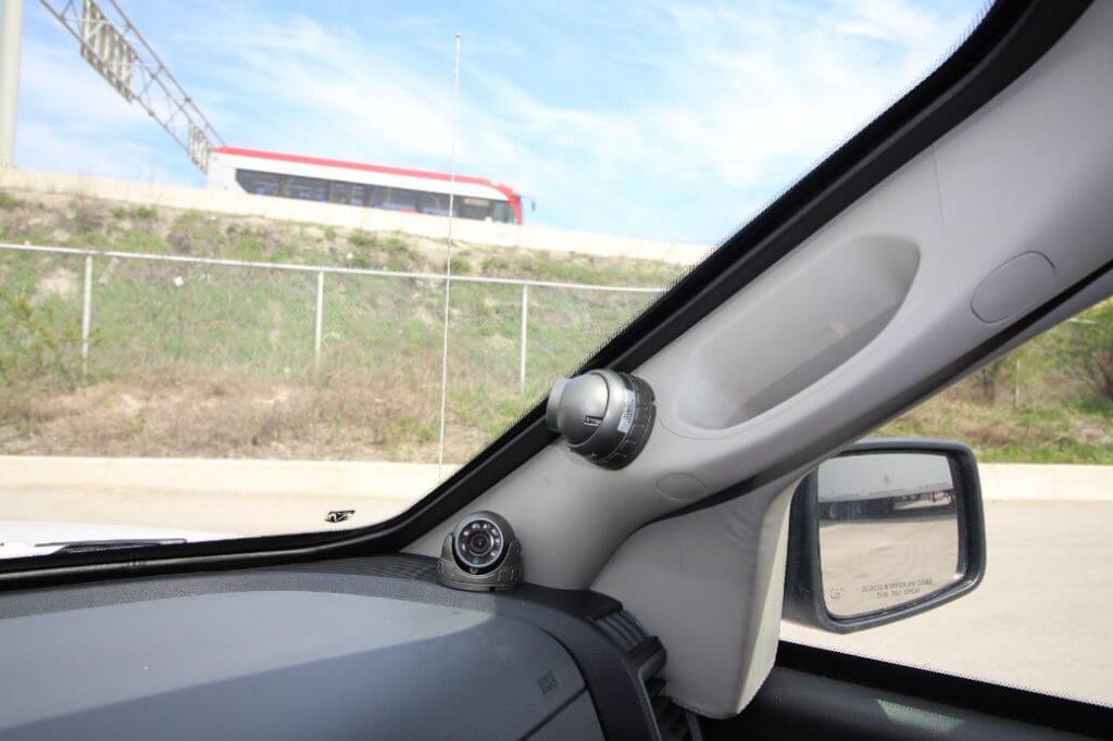 TAG Armored Dodge Ram 1500 Surveillance Cameras on Dashboard