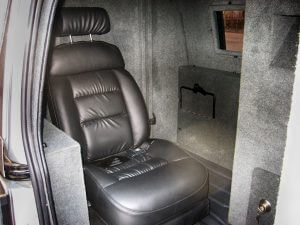 TAG Armored Ford Transit Connect Rear Interior