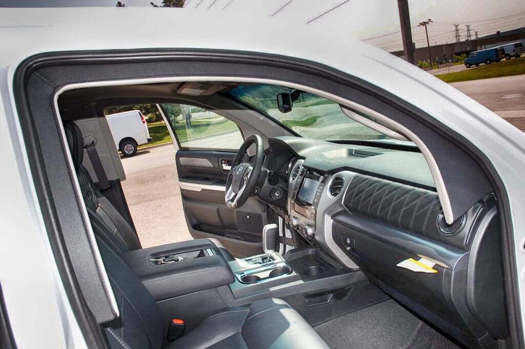 TAG Armored Toyota Tundra Interior of bulletproof Toyota Tundra truck