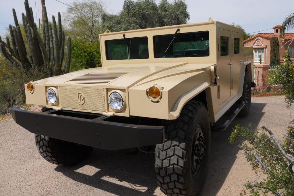 TAG Armored Hummer Front Corner Side View Outdoors