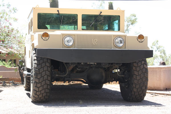 TAG Armored Hummer Front Grille View Outdoors