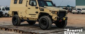 The Armored Group Introduces its Newest Vehicle, The Terrier LT-79 Khaki Color Outdoors