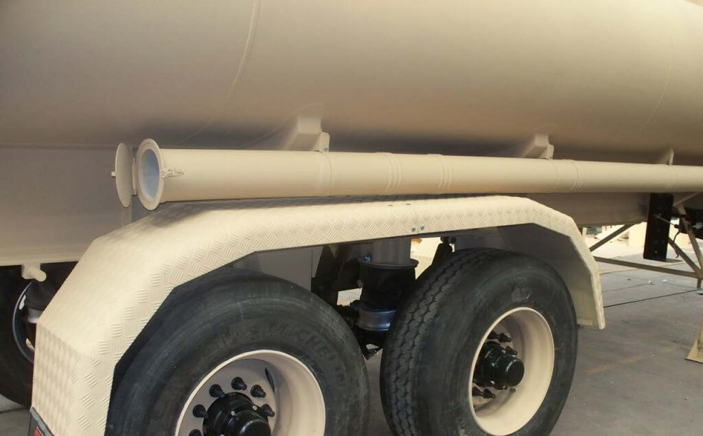 Armored Group Unarmored Water/Fuel Tank Trailers sideview tires