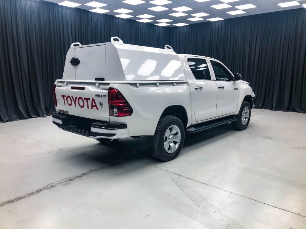 White armored toyota hilux
