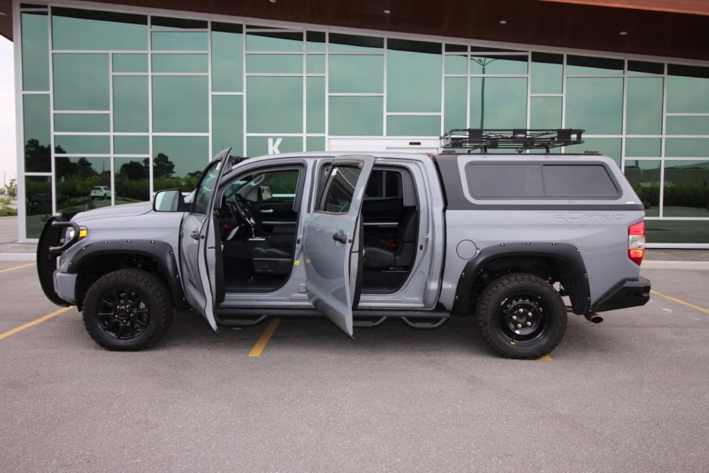 Armored Toyota tundra with open doors